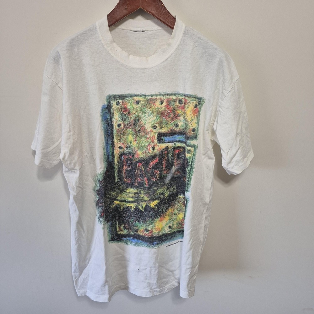 Vintage Eagles Hell Freezes Over Tour Shirt 1994 Mens Size M White Giant 90s Tee